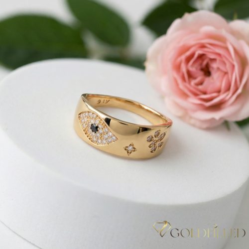Антиалергичен пръстен "Goldfilled", в различни размери, цвят 18K