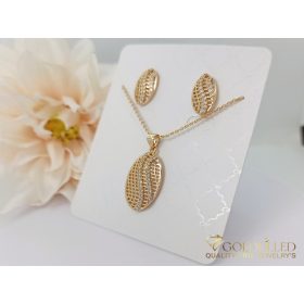   Антиалергично колие "Goldfilled" 45см/1мм + висулка + обици