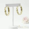 Goldfilled Антиалергични усукани халки 30мм 14K цвят	