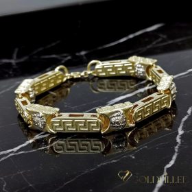   Антиалергична гривна "Goldfilled" 23cm /11mm, многоцветна