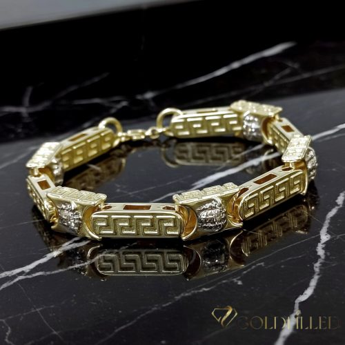 Антиалергична гривна "Goldfilled" 23cm /11mm, многоцветна